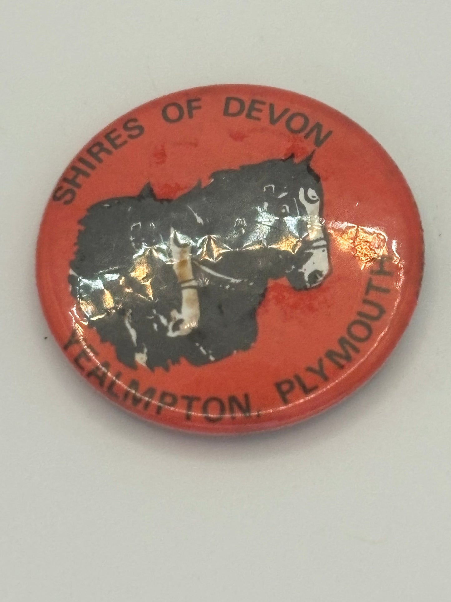 Shires of Devon - Yealmpton, Plymouth Tin Badge