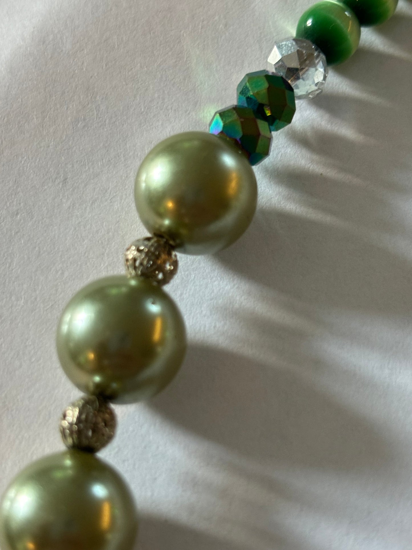 Decorative Green Bead Necklace