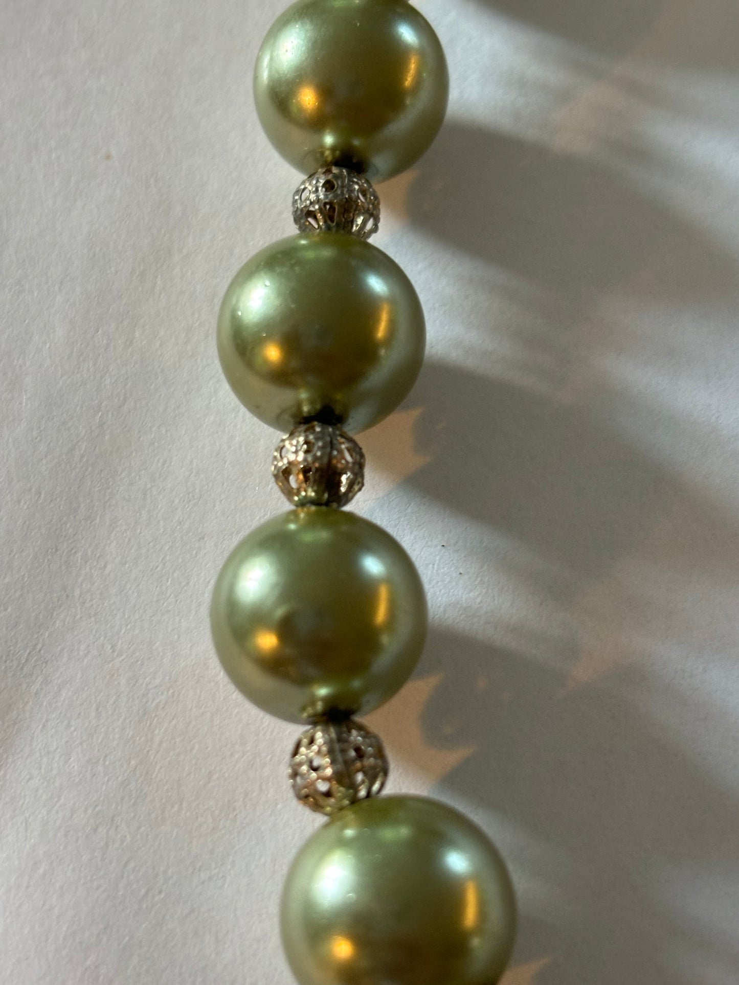 Decorative Green Bead Necklace