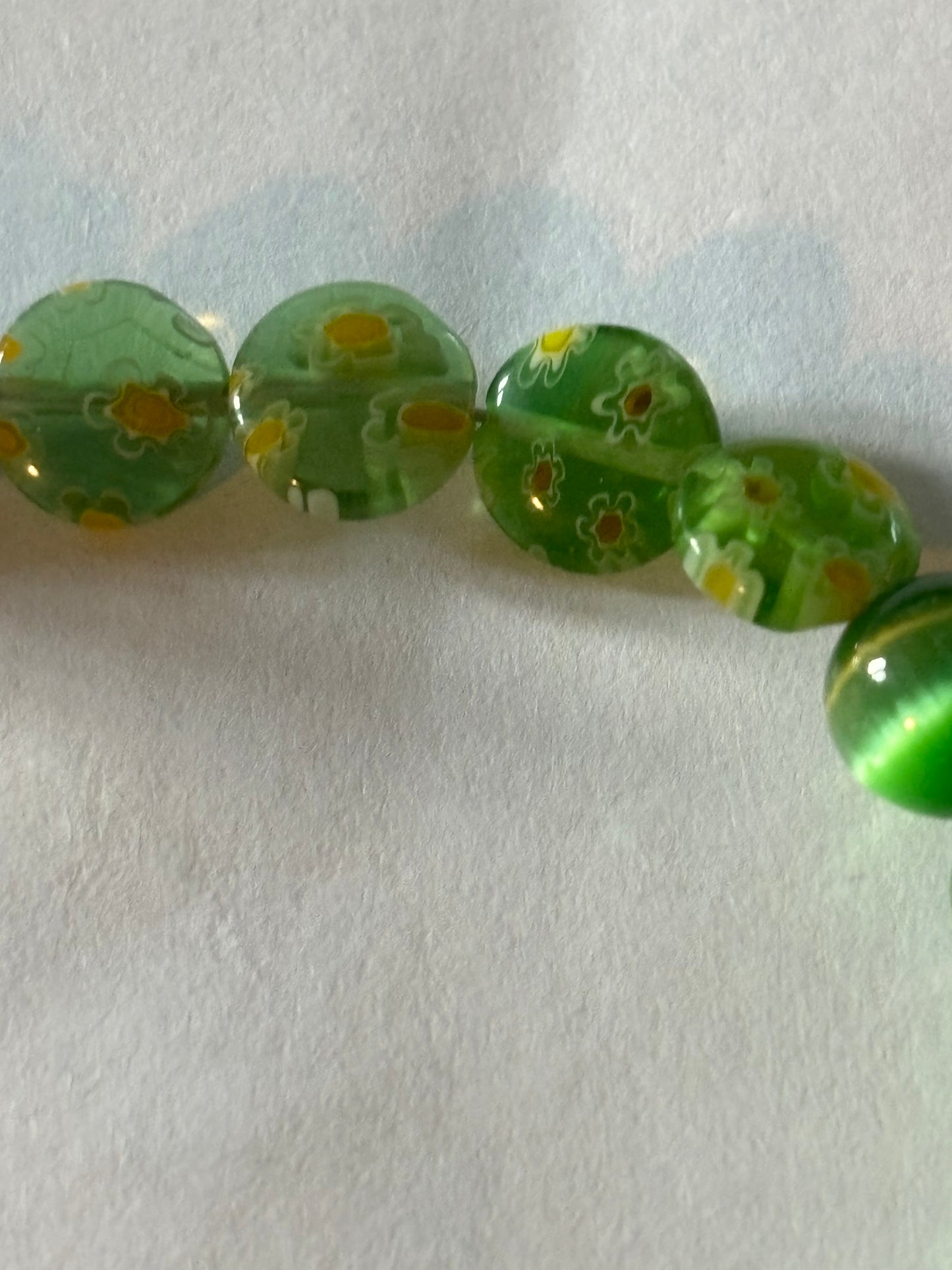 Decorative Green Bead Necklace