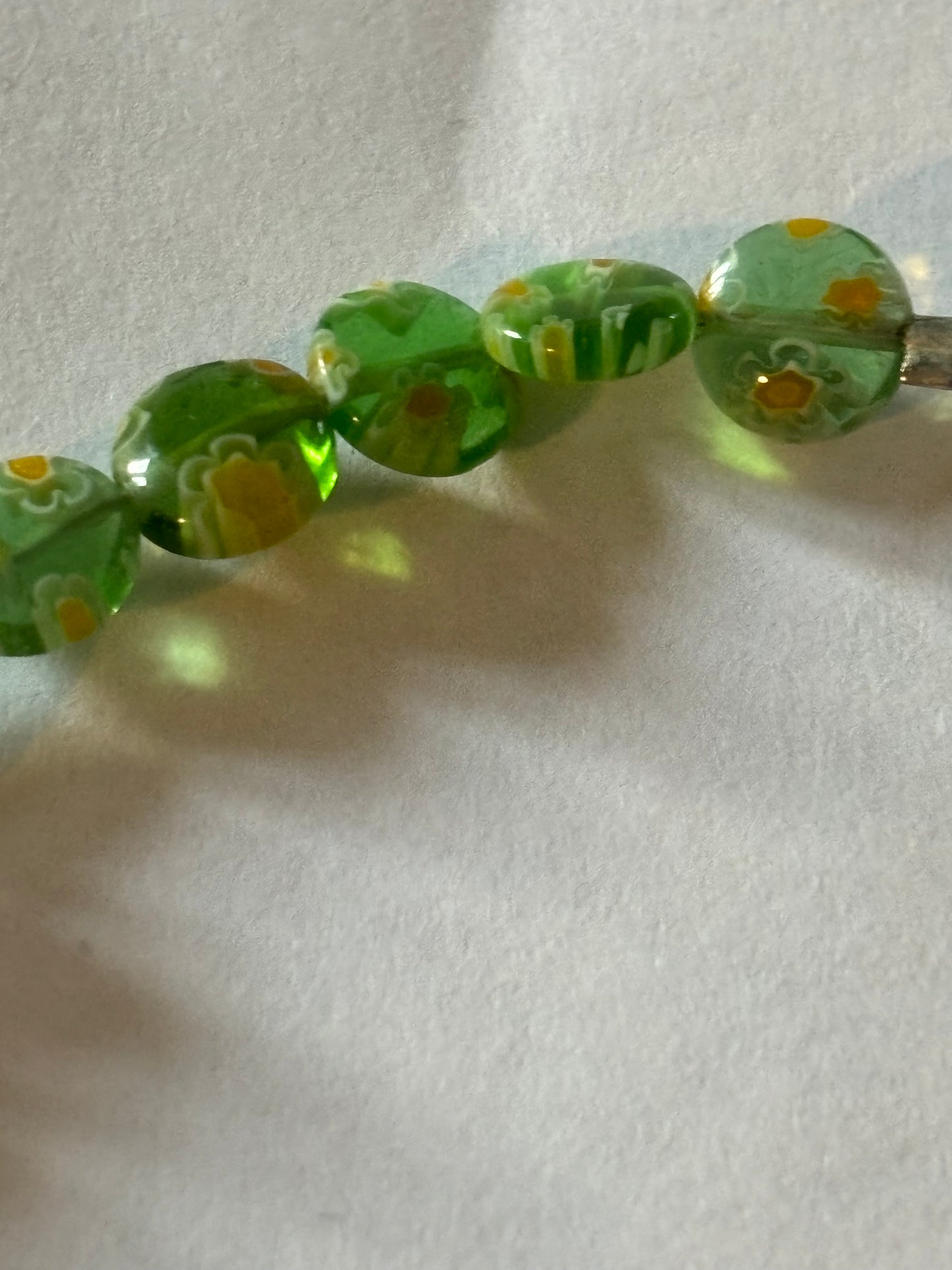 Decorative Green Bead Necklace