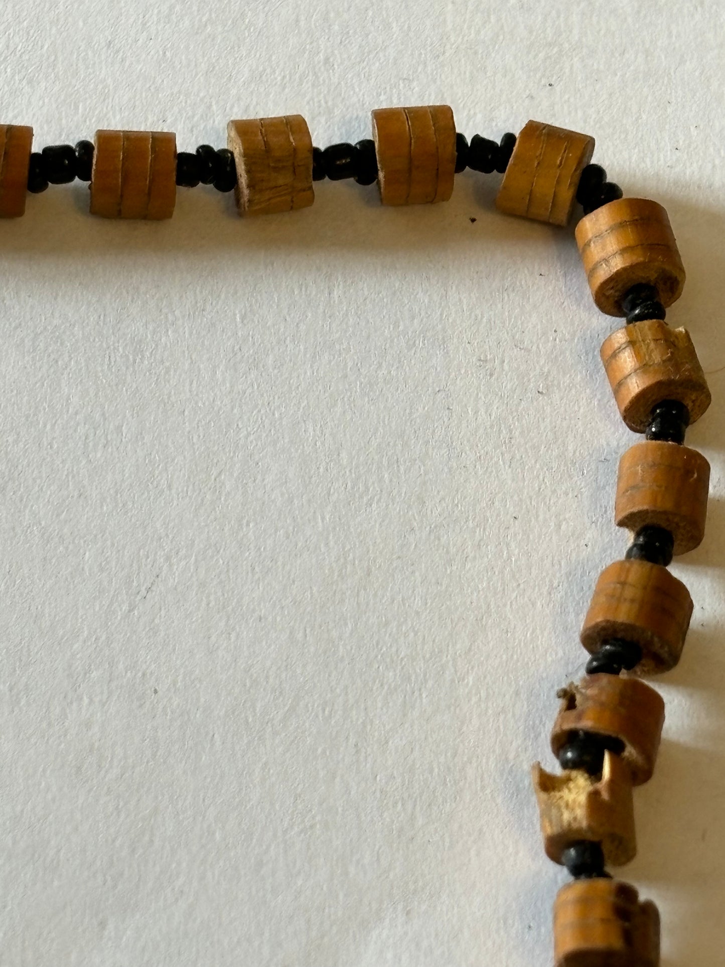 Wooden Bead Necklace with African Safari Animal Pendants