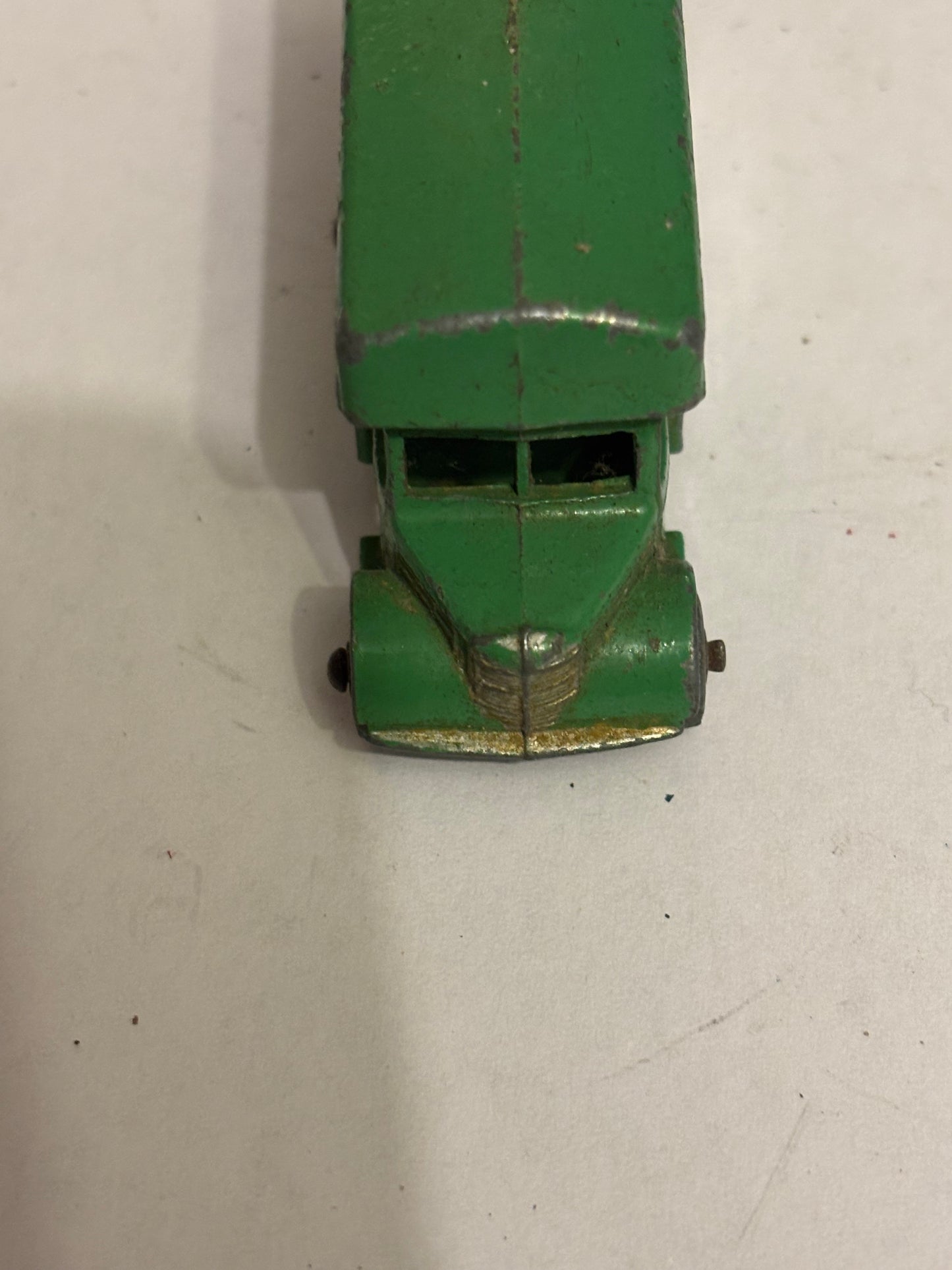 Vintage small green matchbox removals van