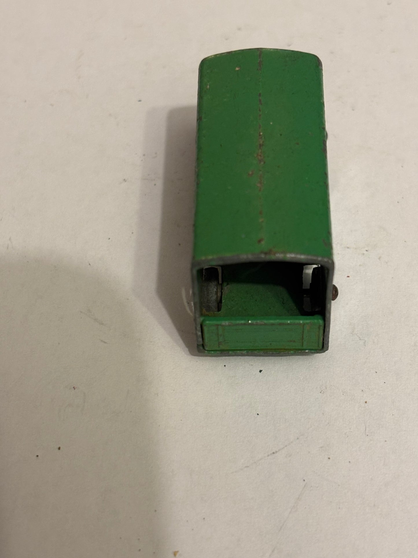 Vintage small green matchbox removals van