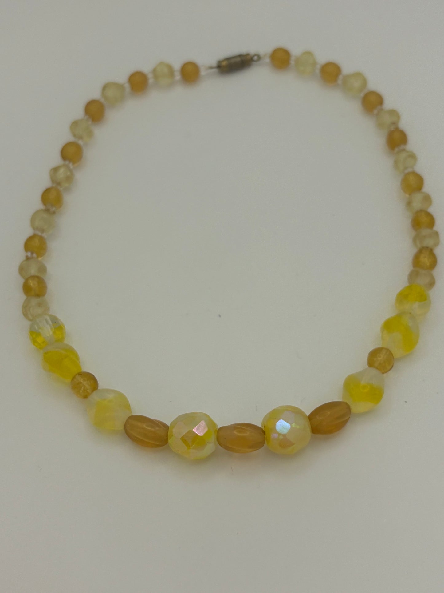 Smokey Yellow Bead Necklace