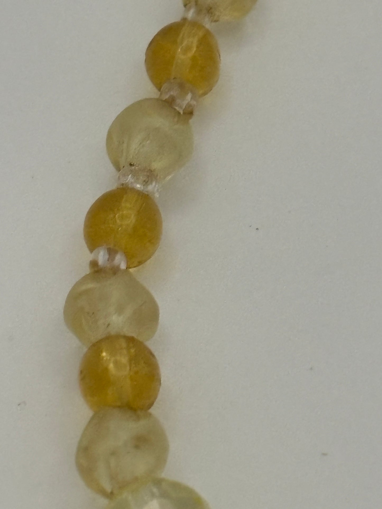 Smokey Yellow Bead Necklace