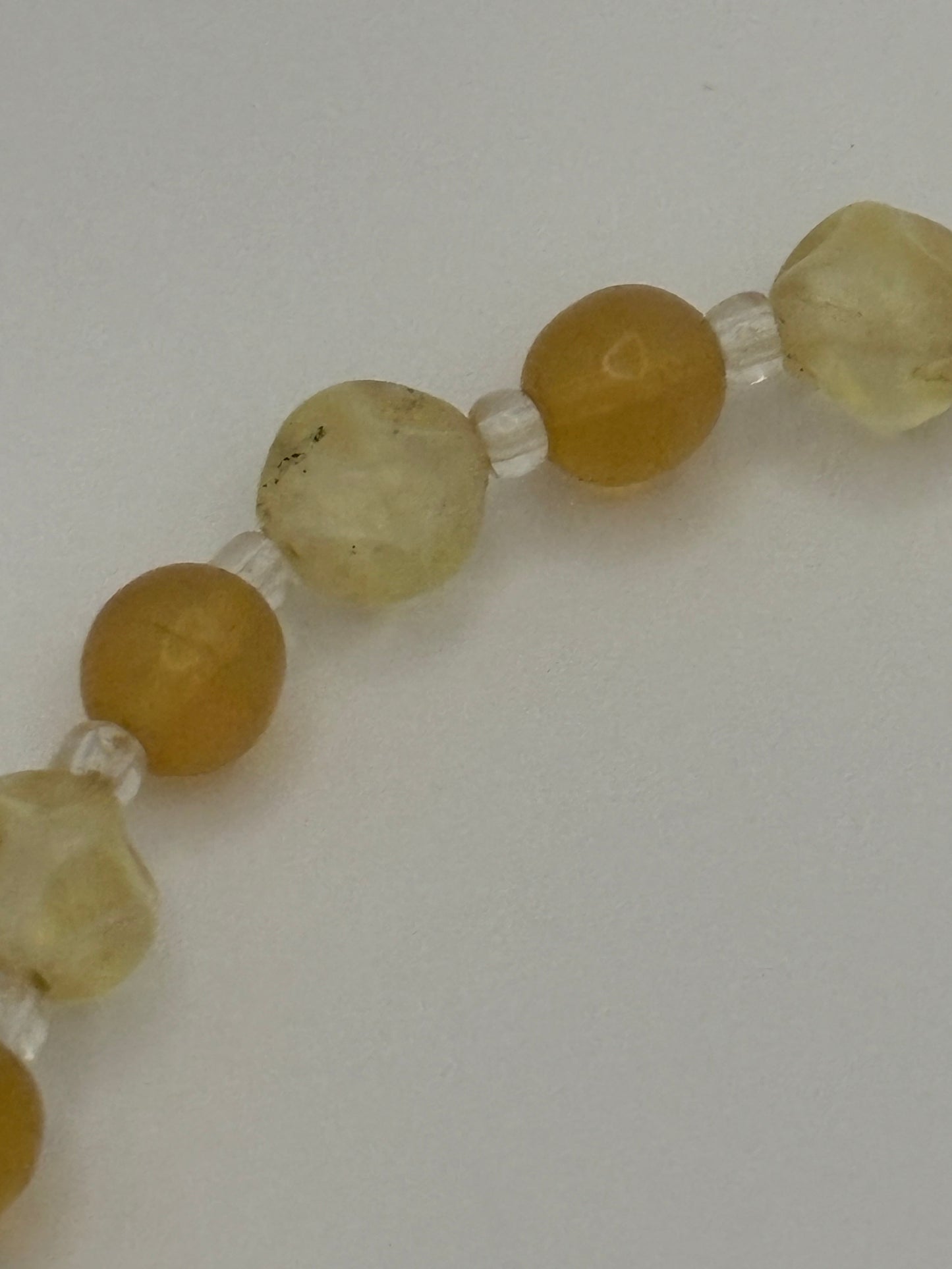 Smokey Yellow Bead Necklace