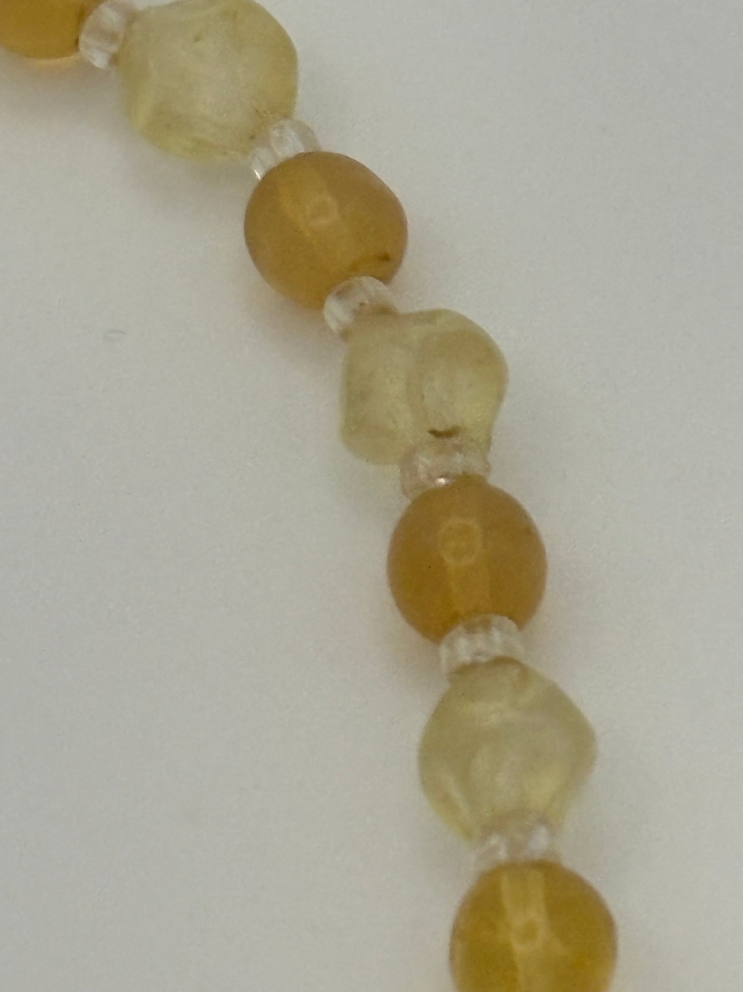 Smokey Yellow Bead Necklace