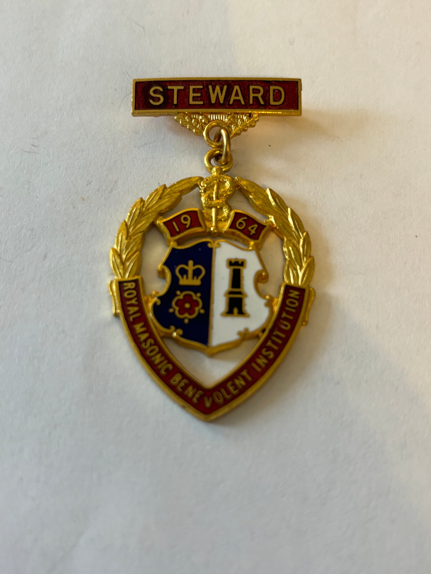 Royal Masonic Benevolent Institution - 1964 Stewards medal