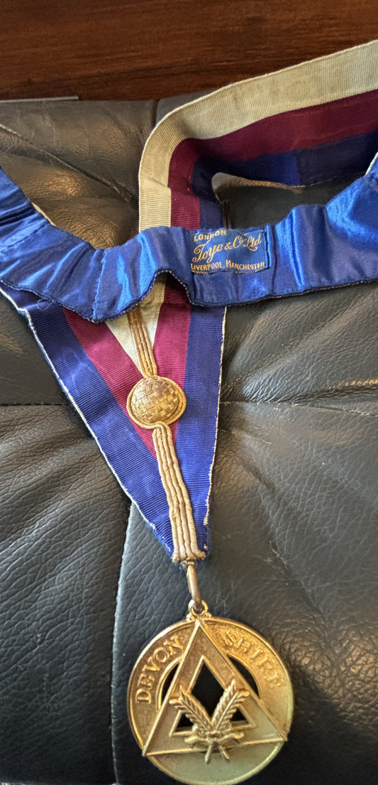 Devonshire Masonic Sash with Jewel