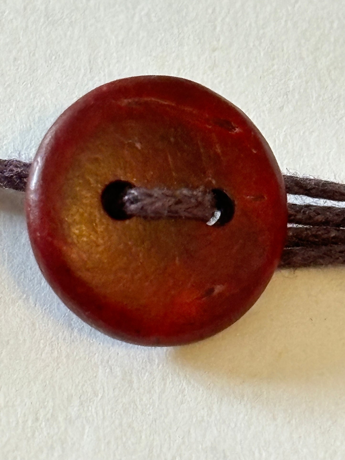 Large graduated natural wooden red bead necklace