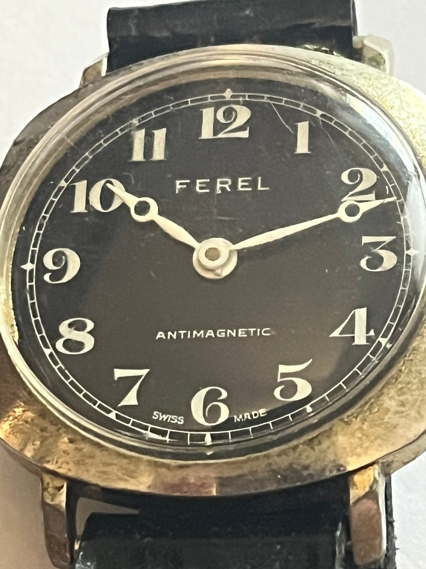 Ferel gents black and silver manual wristwatch - Untested