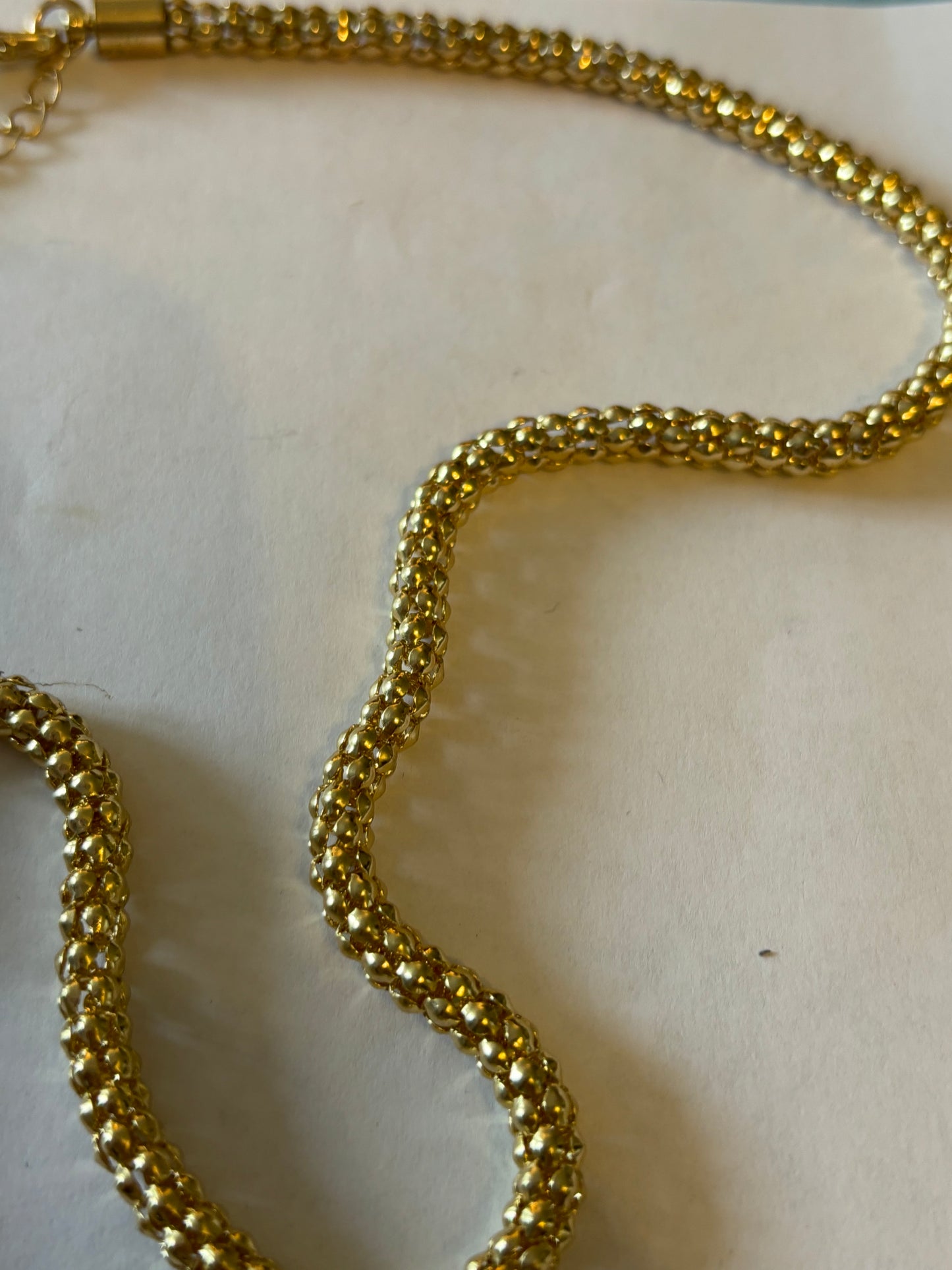 Long gold thick rope necklace with tassle