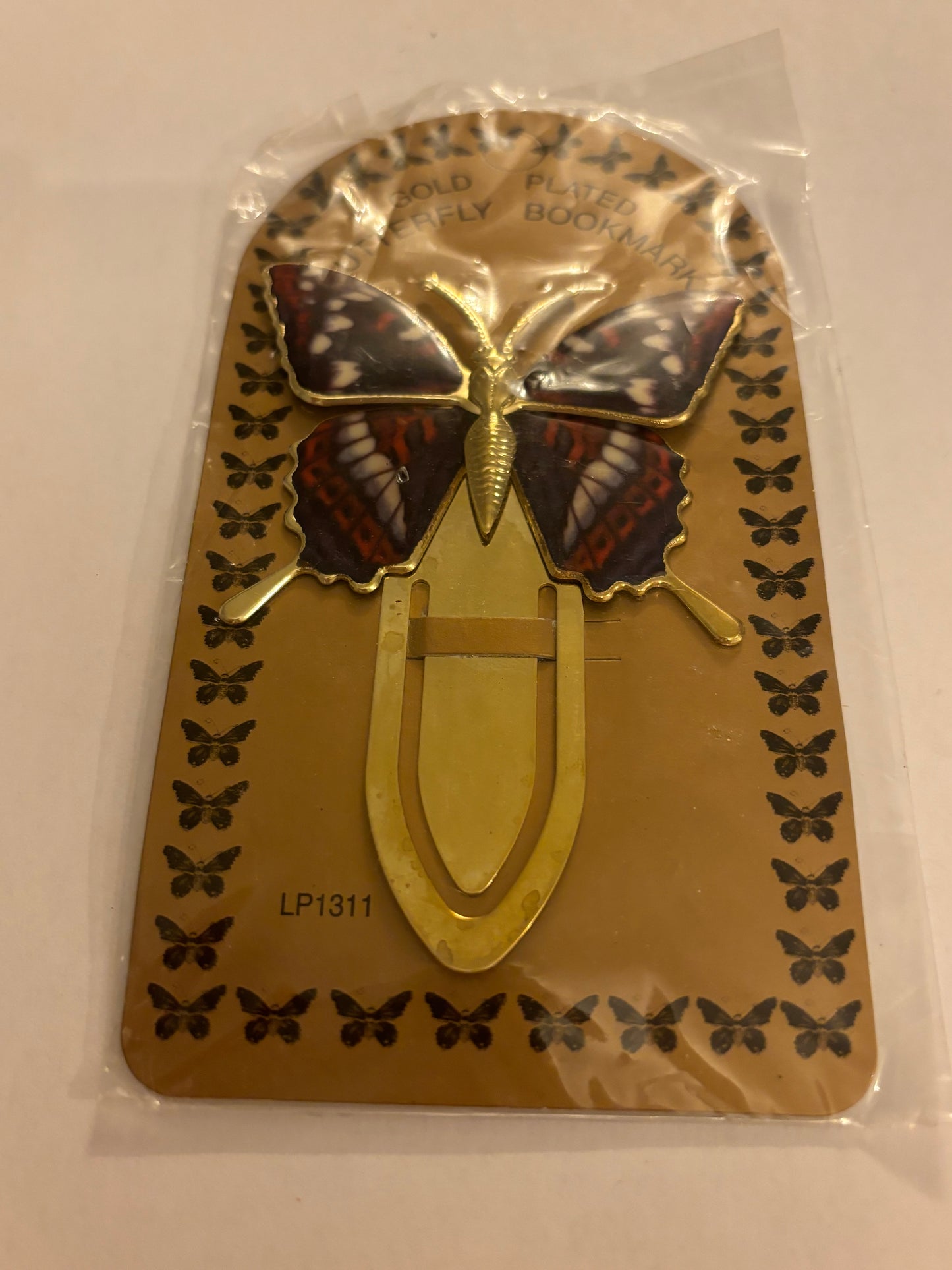 Gold plated butterfly bookmark