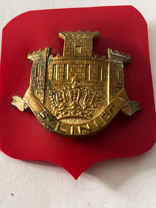 Belgium - Vintage 5th Line Military Regimental Cap Badge