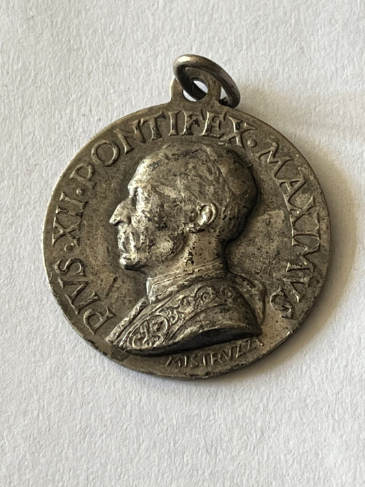 Pope Pius XII silver medallion