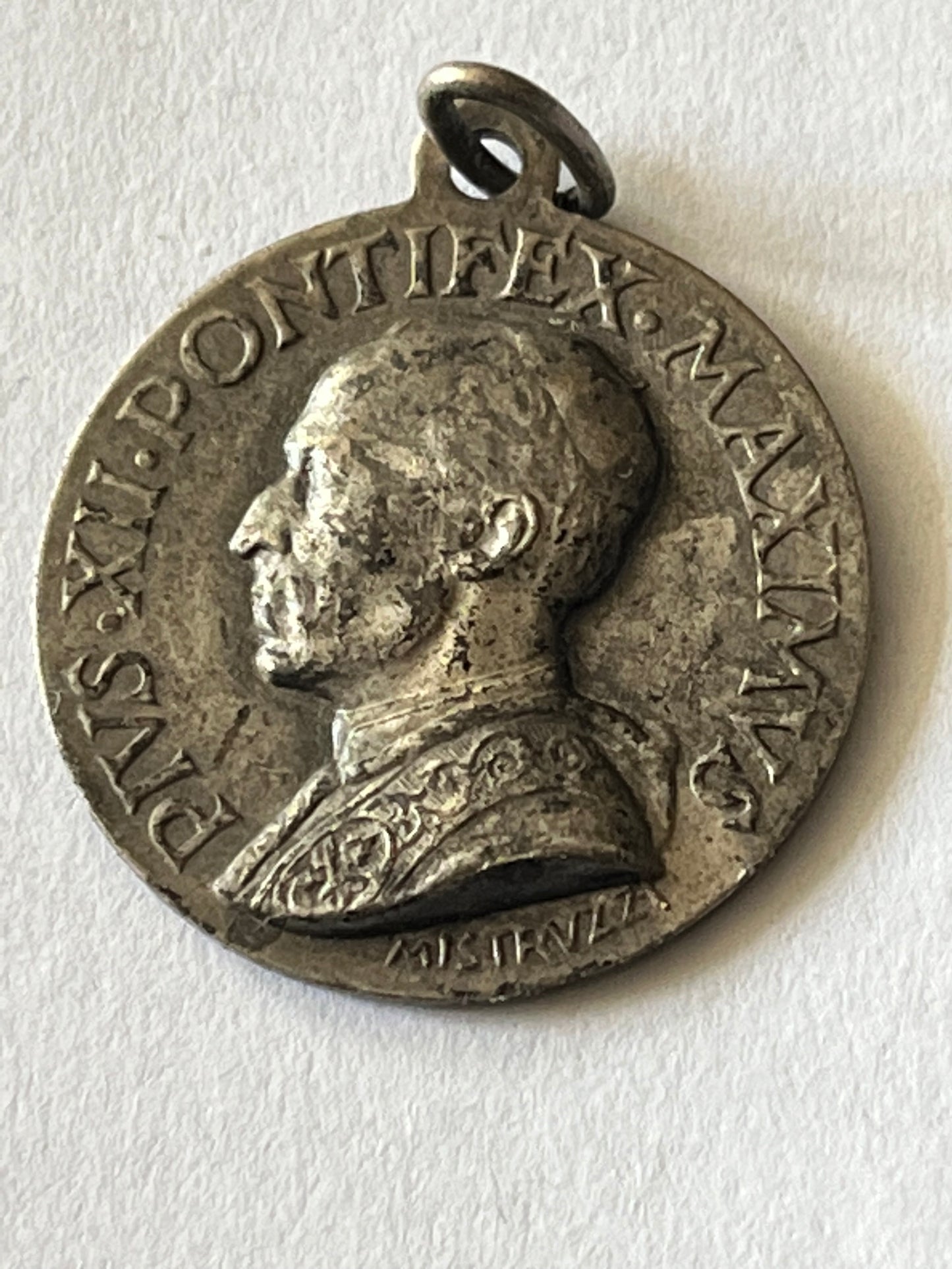 Pope Pius XII silver medallion