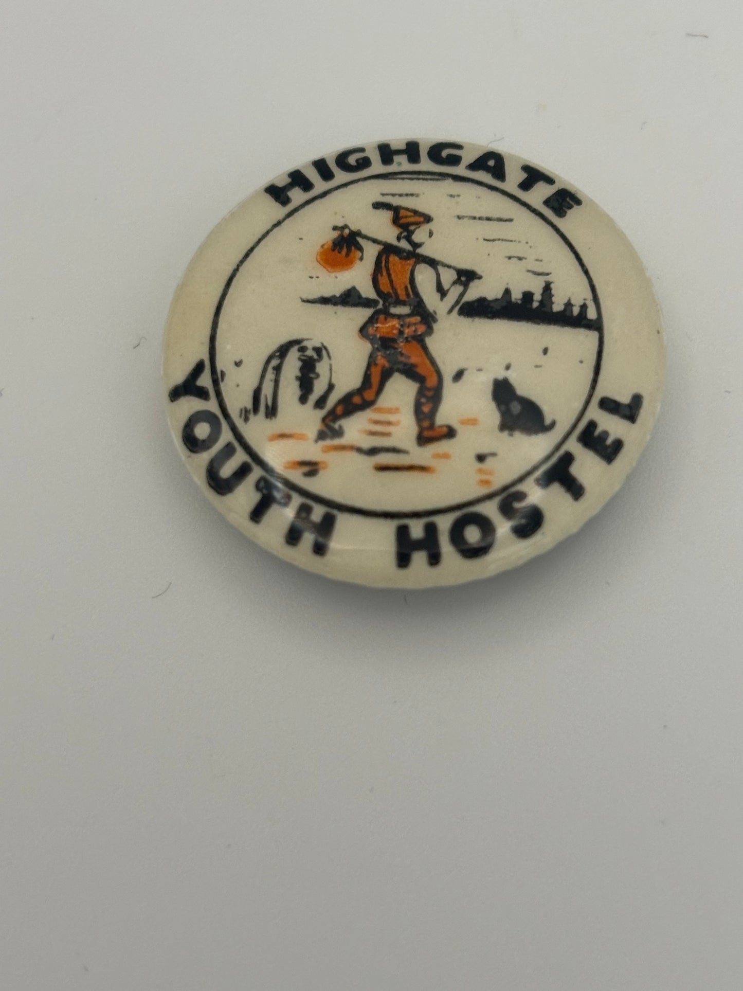 Vintage Highgate Youth Hostel Tin Badge