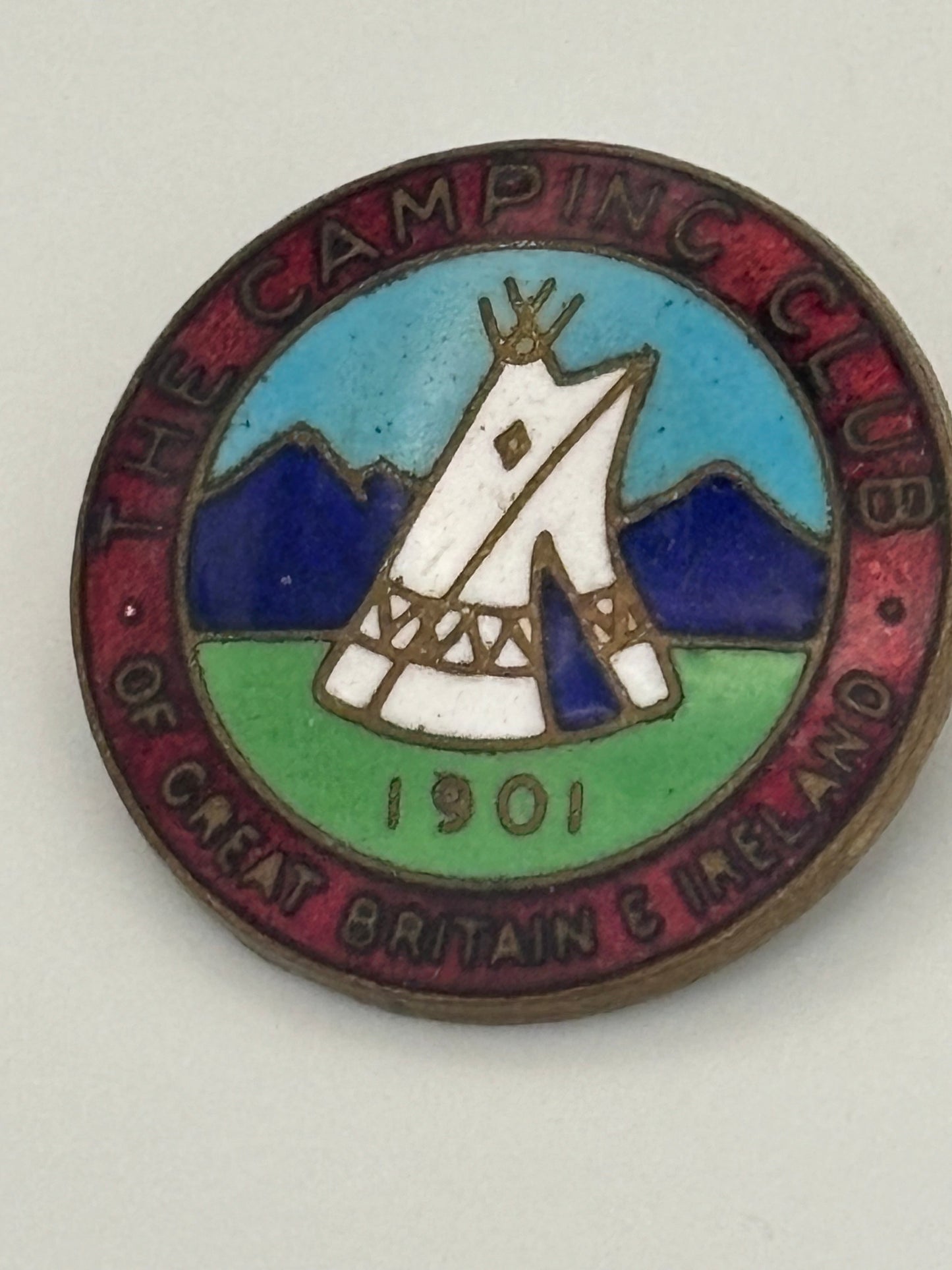 Camping Club of Great Britain Vintage Metal Badge