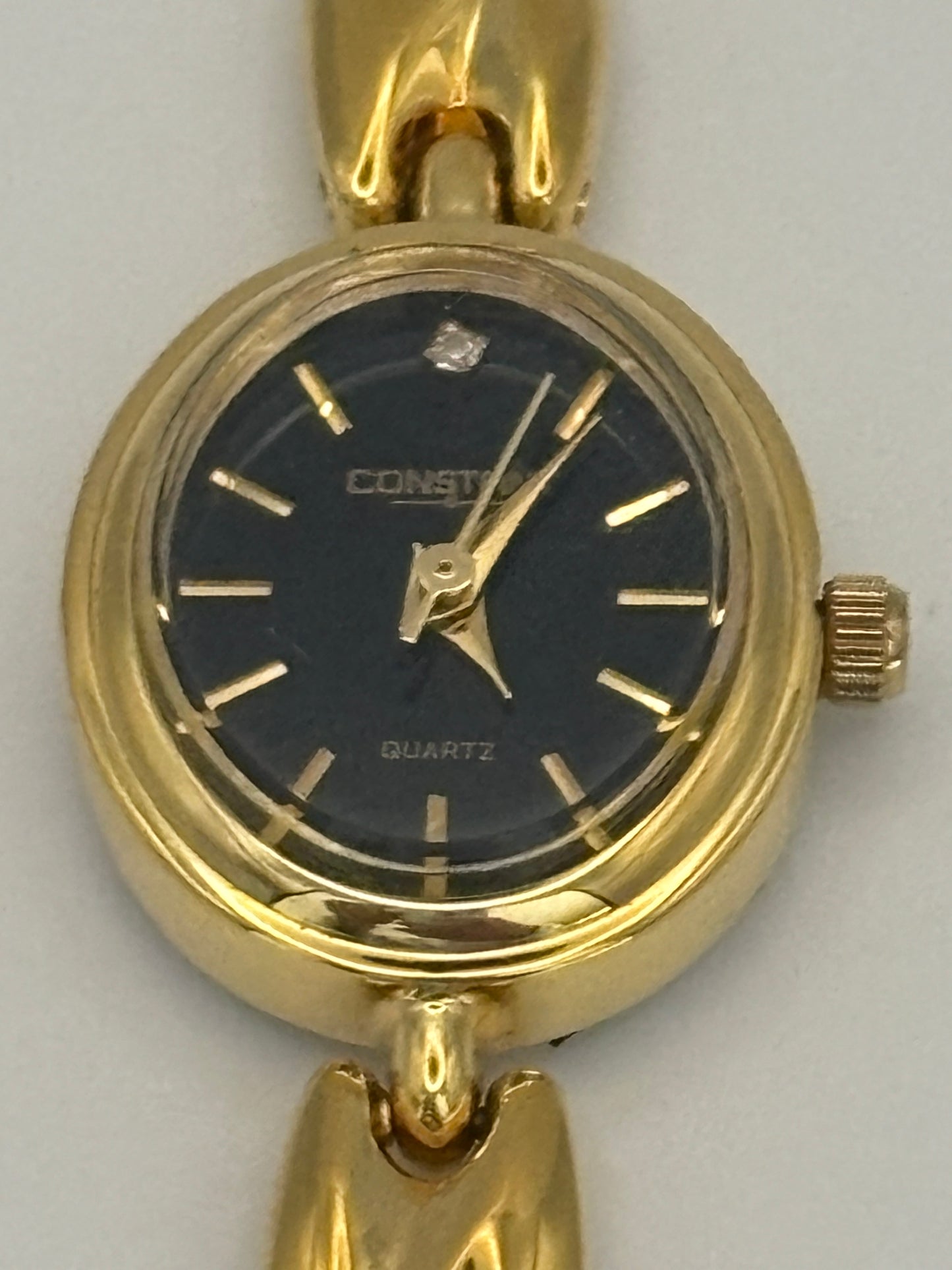 Constant gold ladies single stone on dial - Untested