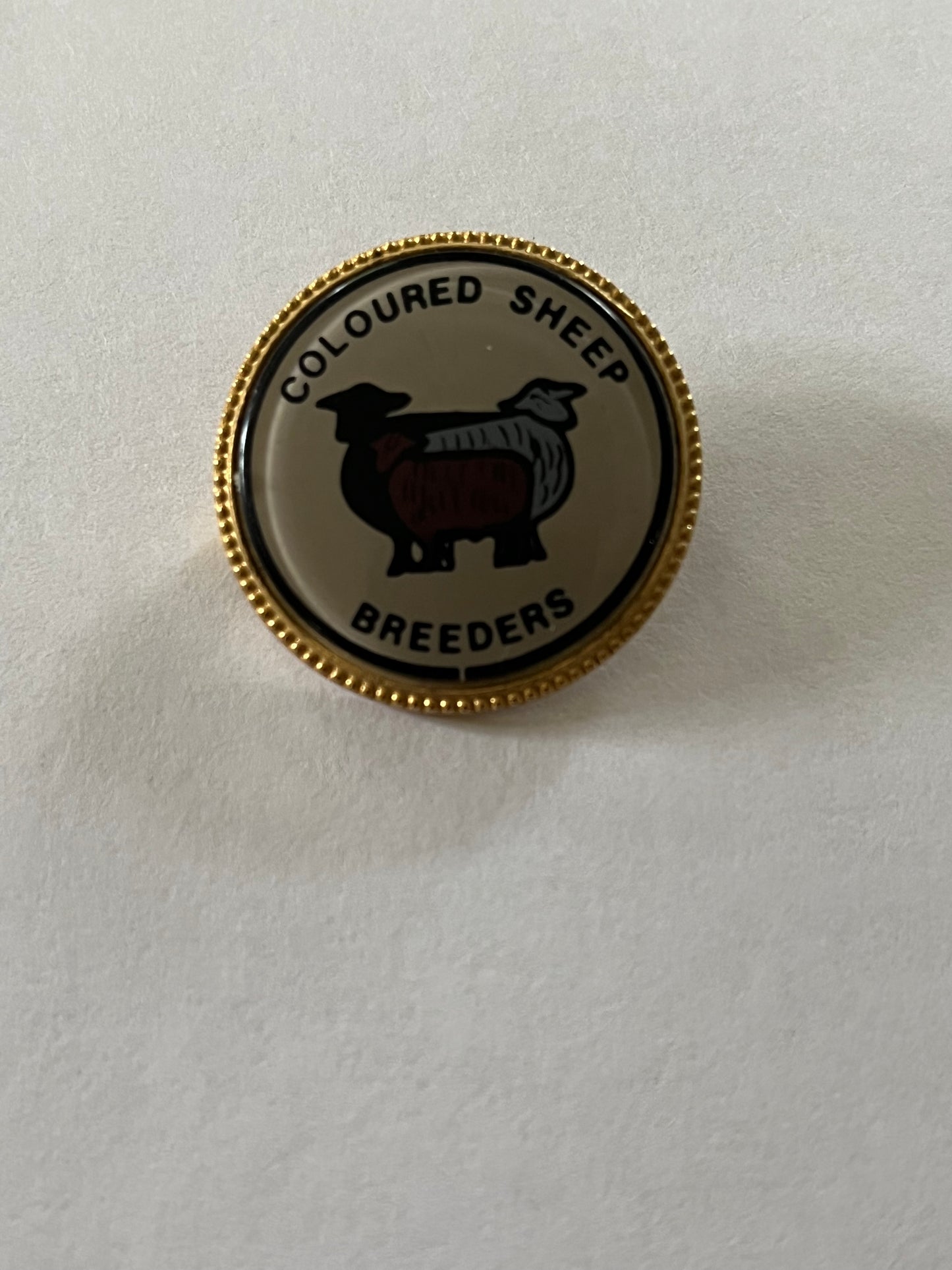 Coloured Sheep Breeders Metal Badge