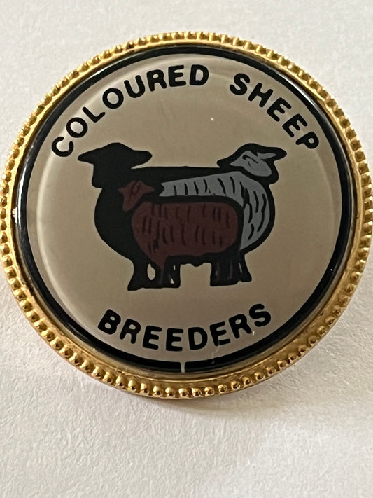 Coloured Sheep Breeders Metal Badge