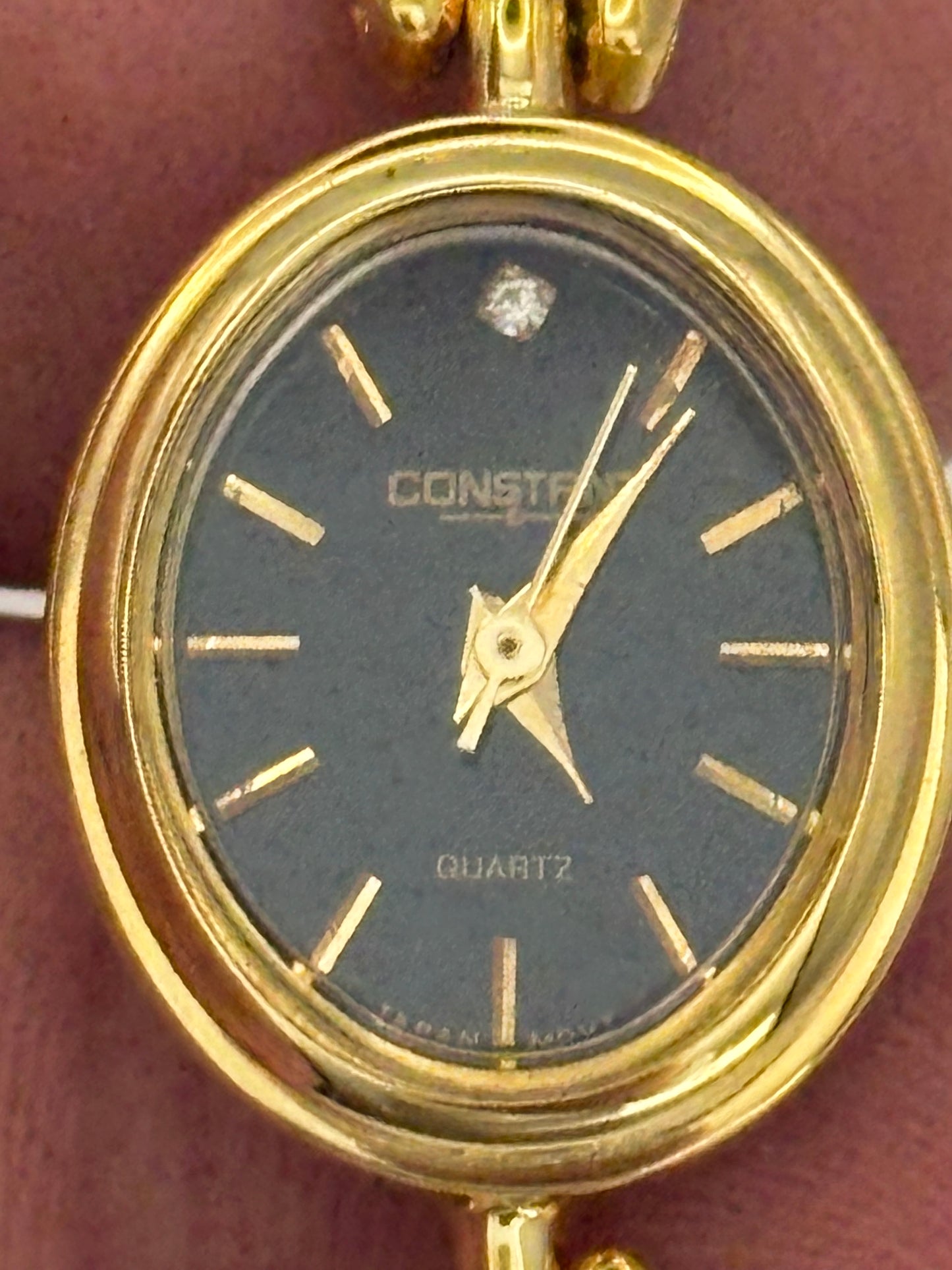 Constant gold ladies single stone on dial - Untested