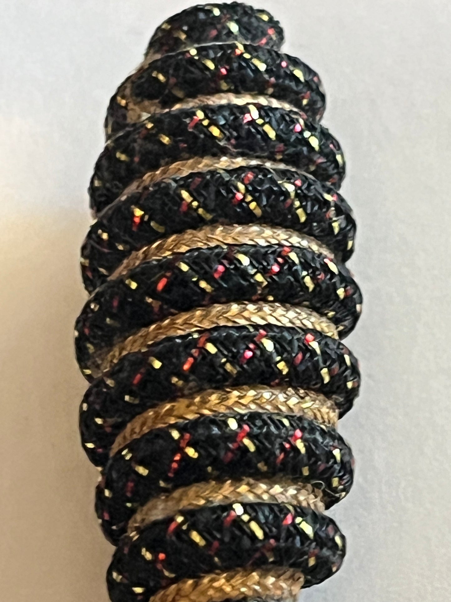 Sparkly gold and black thread wrapped hat pin