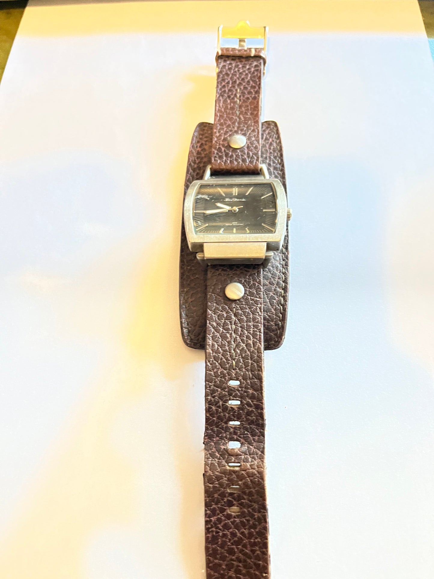 Large Ben Sherman Leather Bracelet Watch - Untested