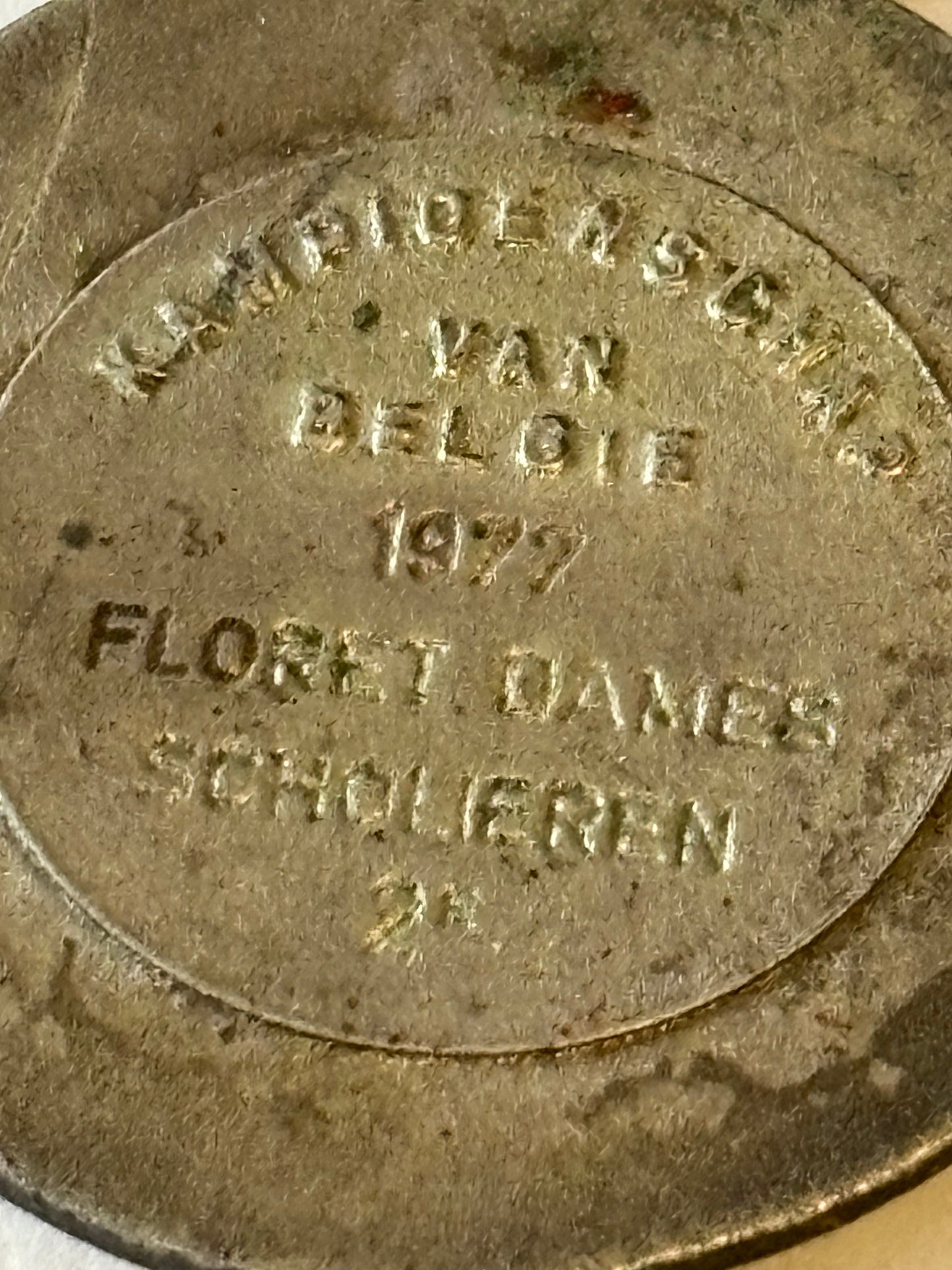 Belgian Ladies Fencing Championship Medal 1977