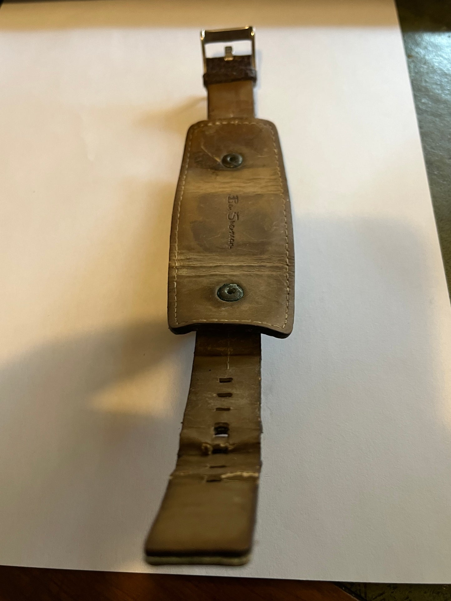 Large Ben Sherman Leather Bracelet Watch - Untested