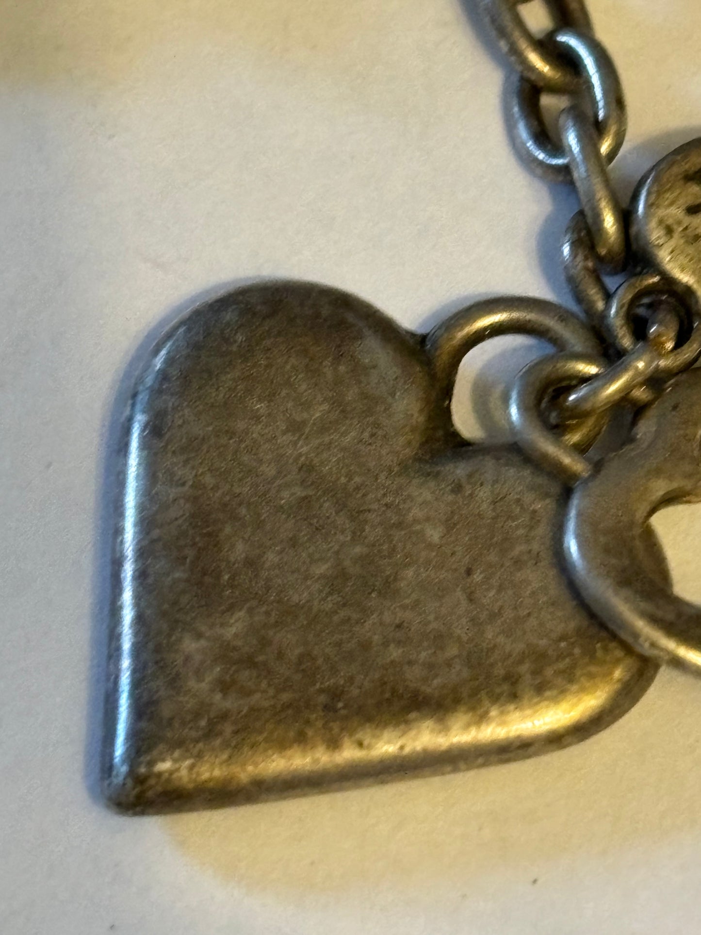 Thick silver Bibi Heart Necklace