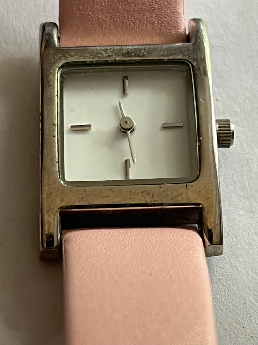 Avon Pink & Silver Ladies Dress Watch - Untested