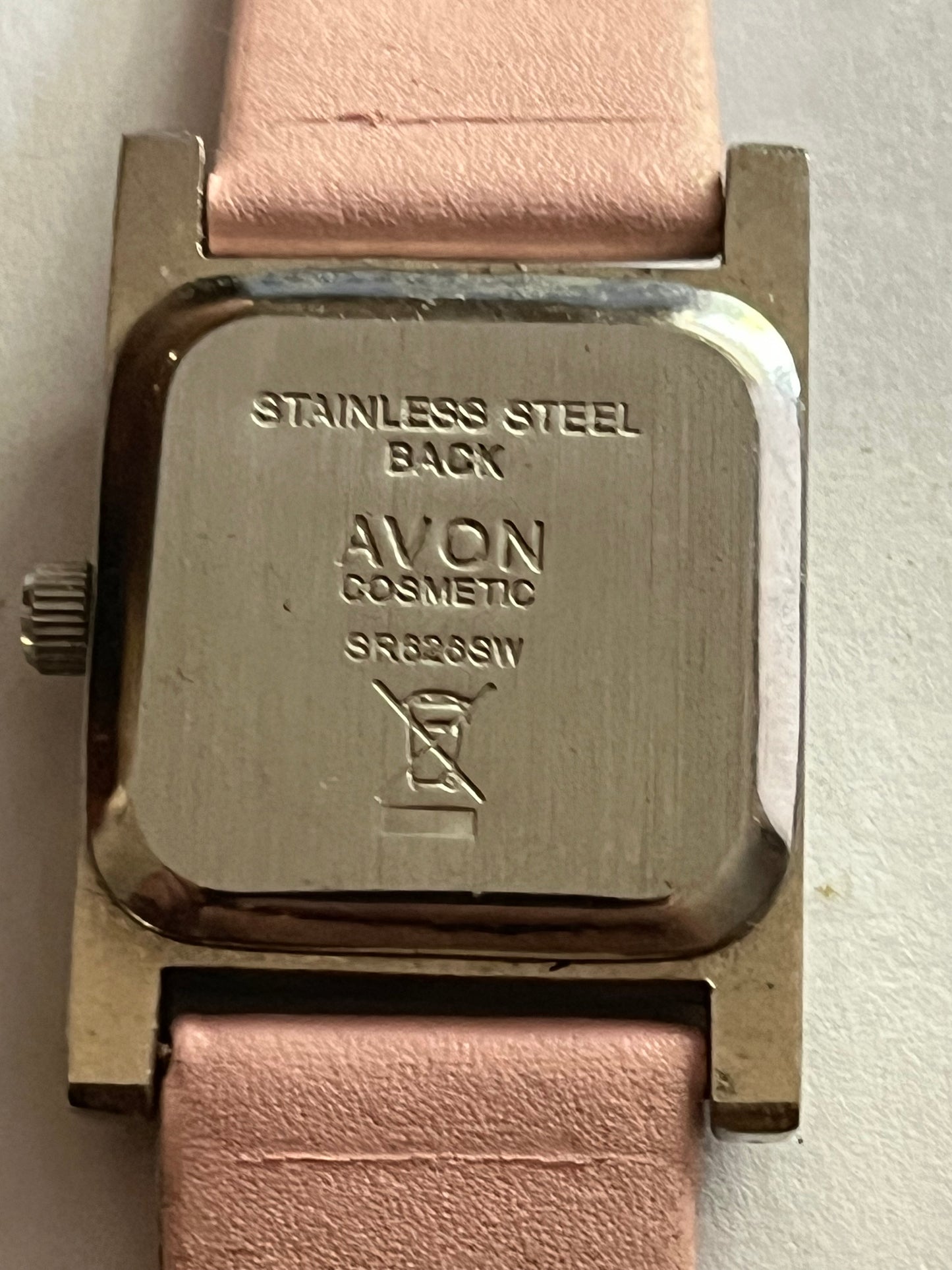 Avon Pink & Silver Ladies Dress Watch - Untested