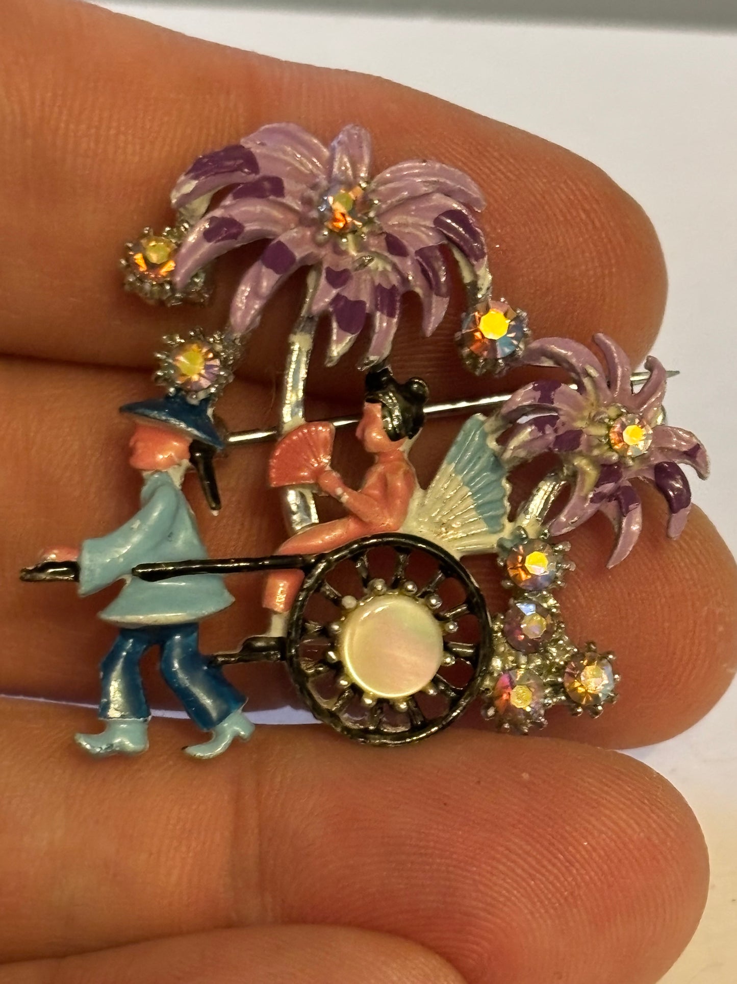 Detailed decorative rickshaw brooch