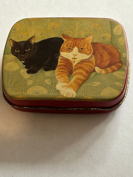 Small Metal Decorated Cat Tin