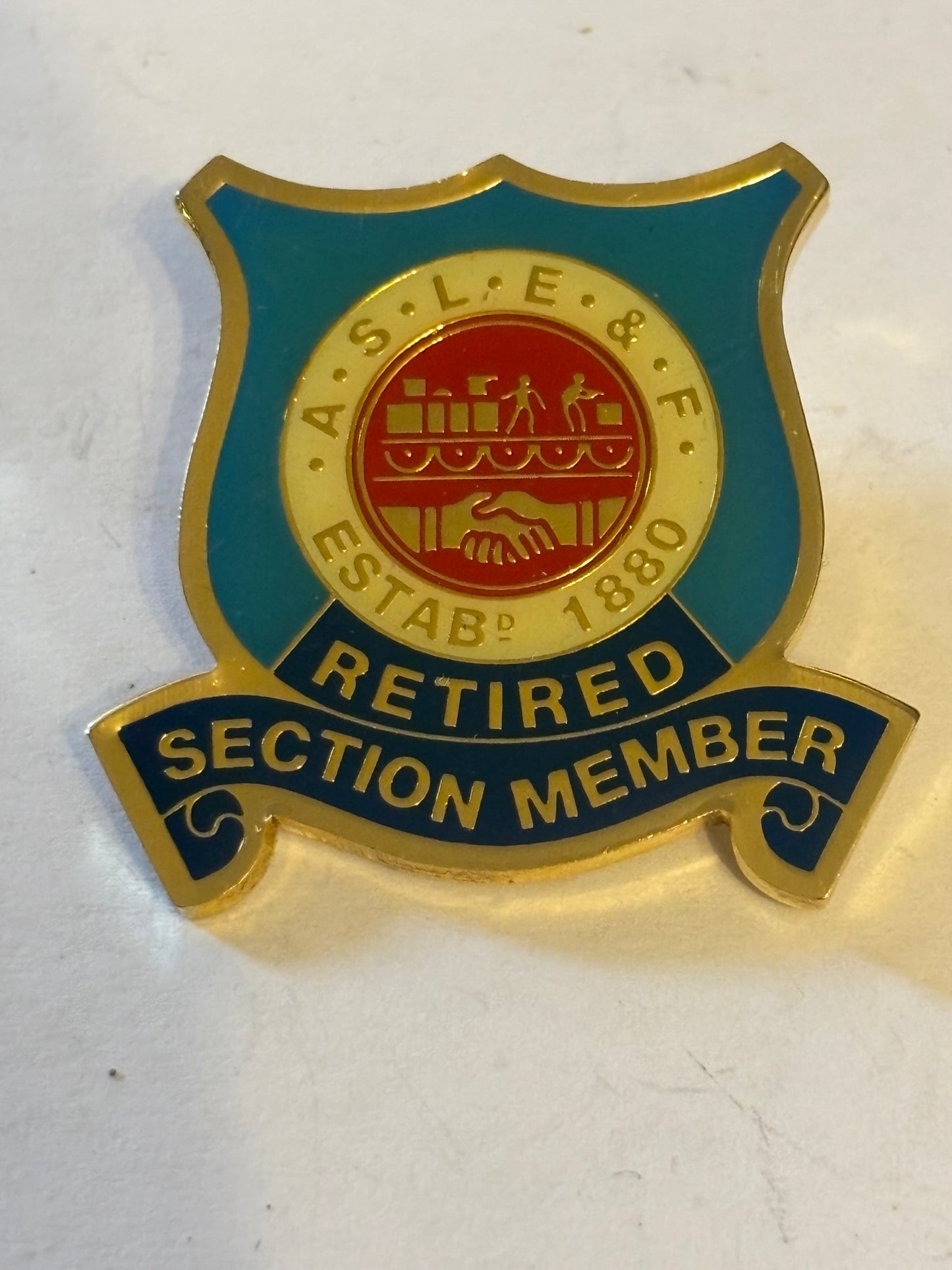 ASLEF - Retired Section Member - Metal badge - Rare