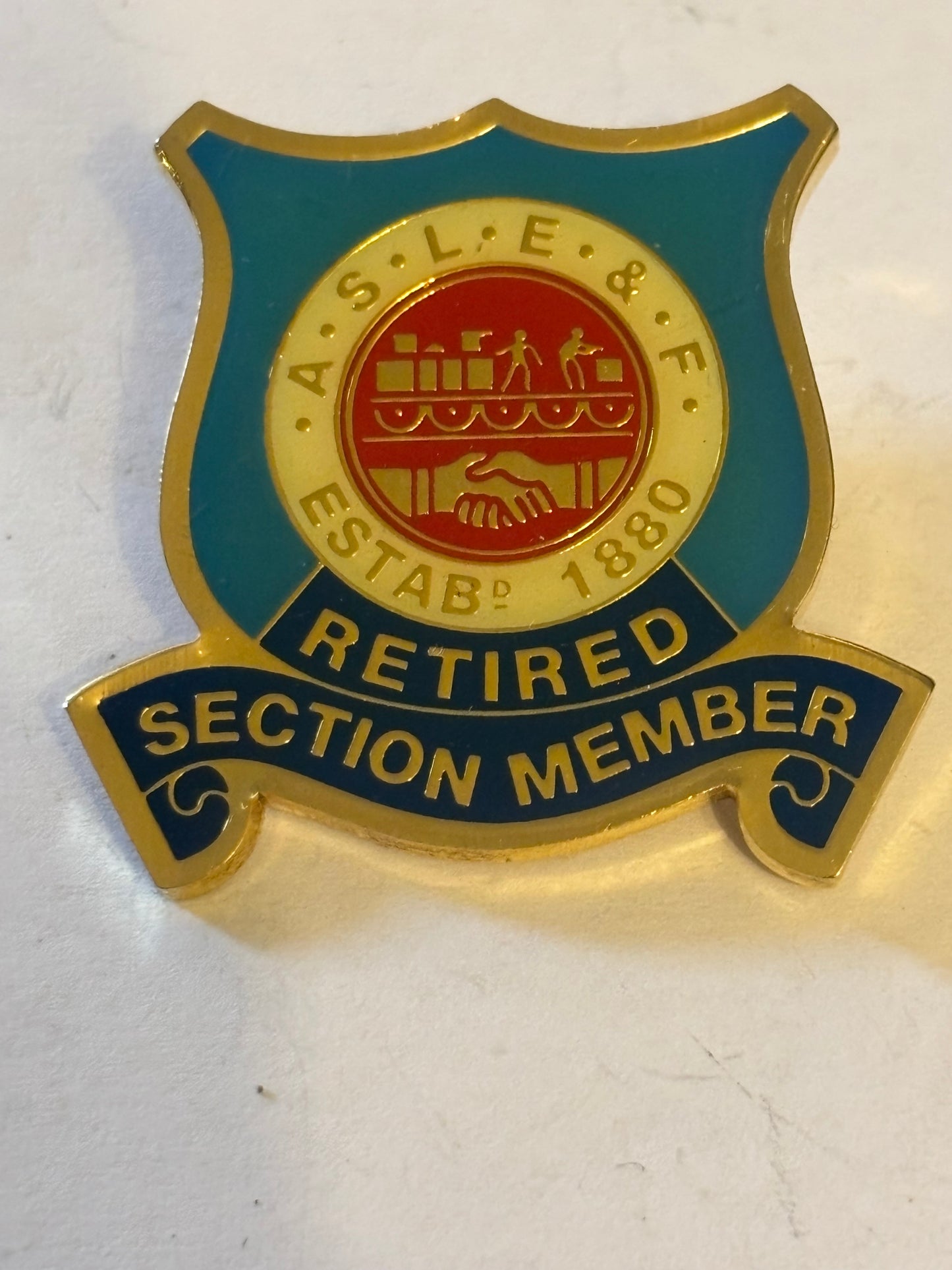 ASLEF - Retired Section Member - Metal badge - Rare