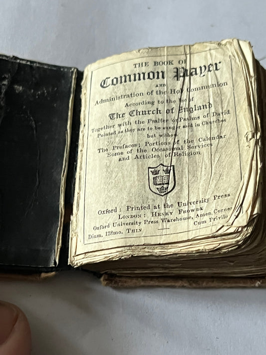 Very small vintage book of common prayer