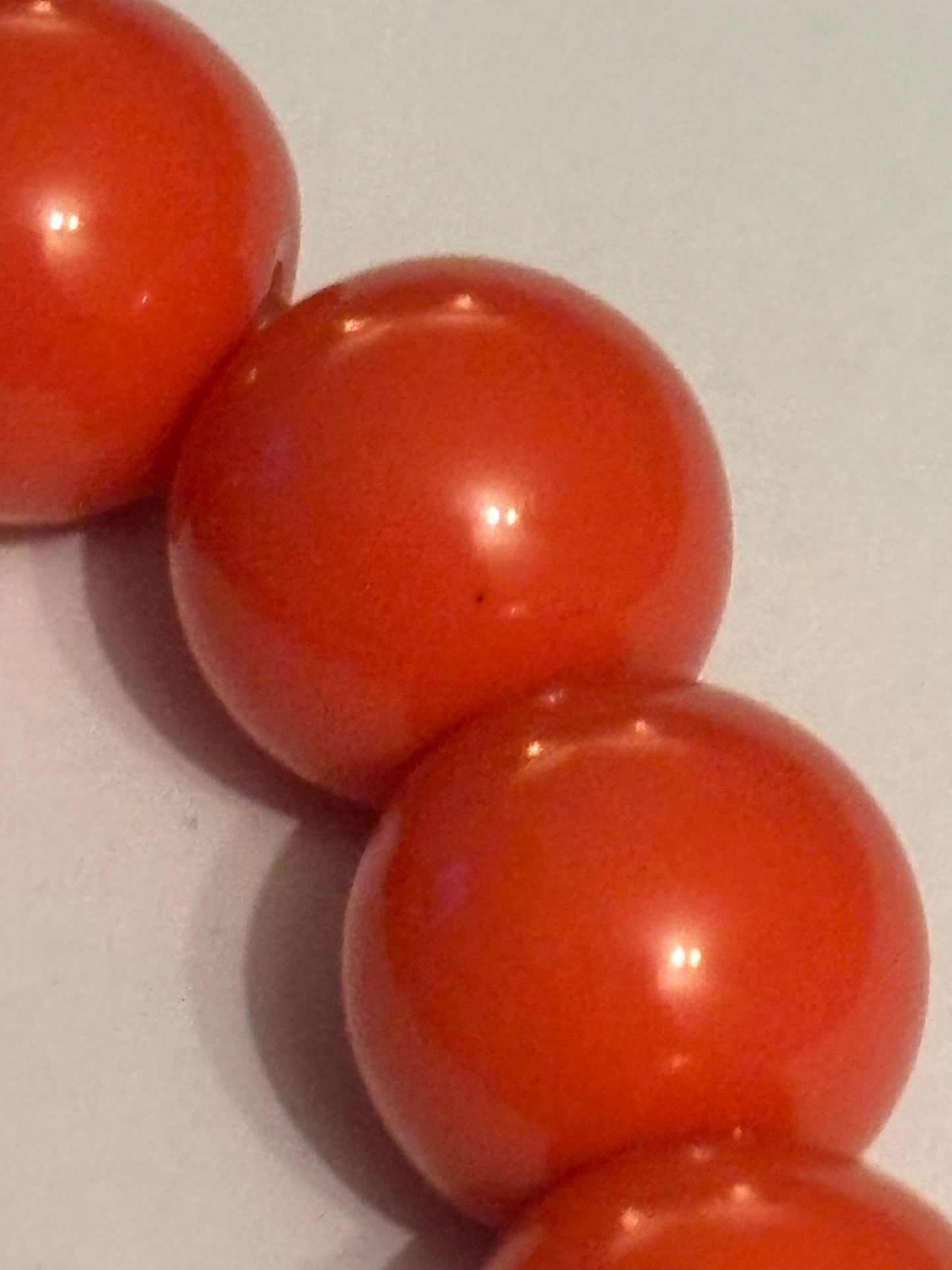 Bright round orange bead bracelet