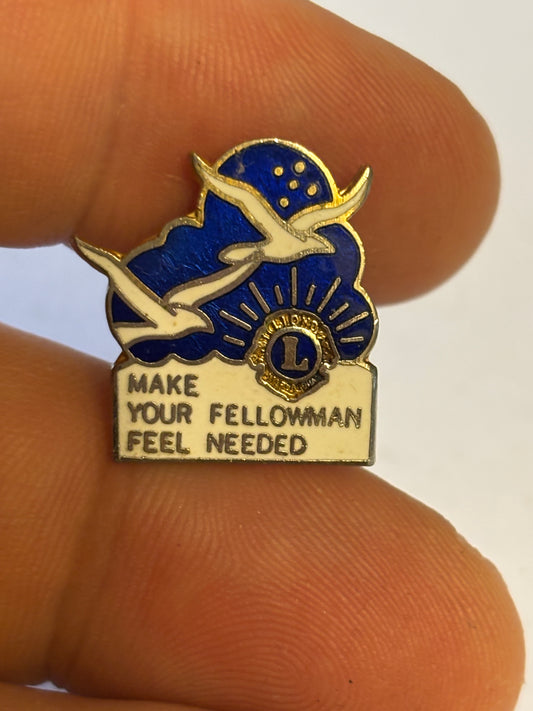 Lions Club - Fellow man pin badge