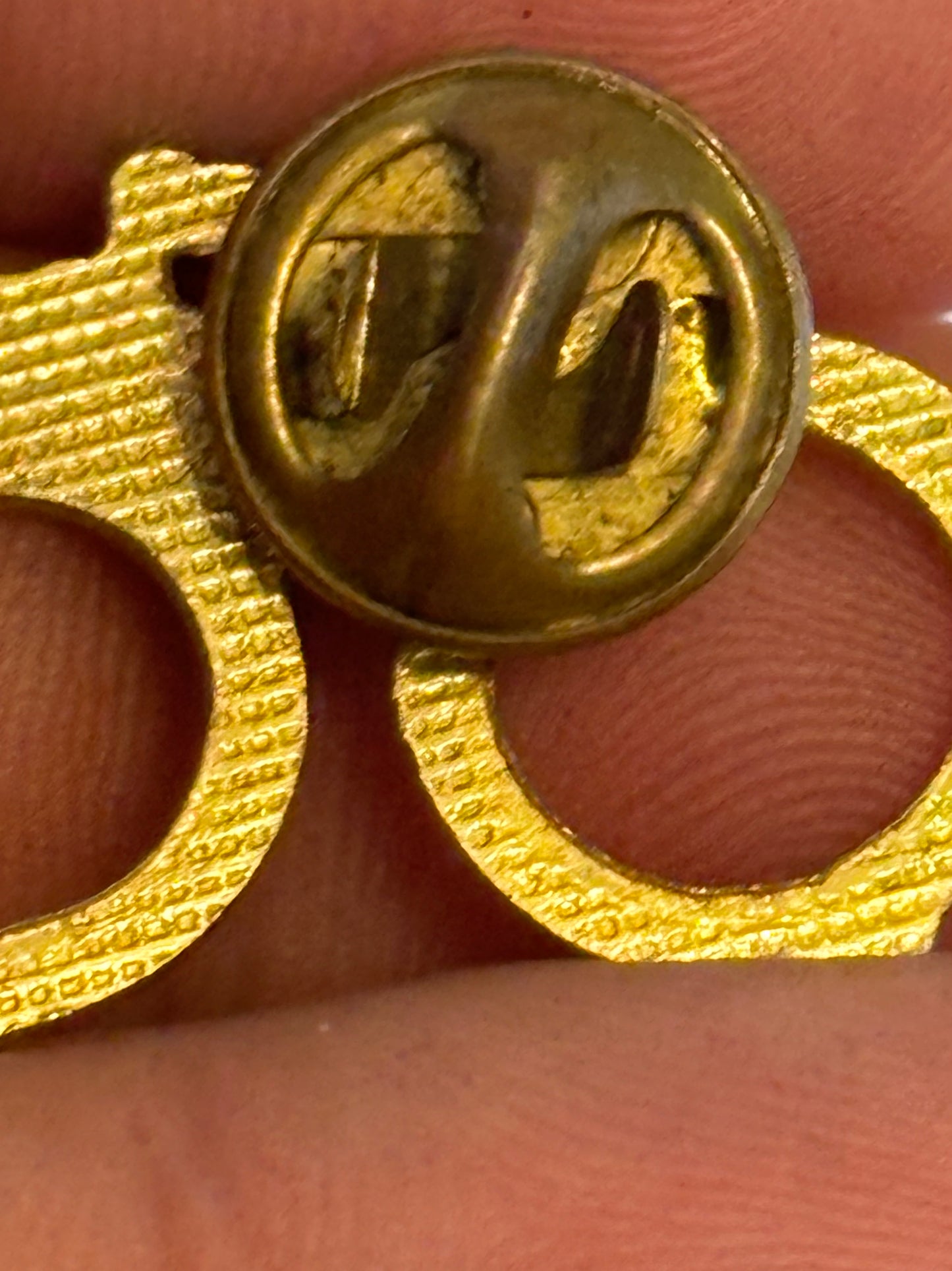 Gold Metal Handcuffs Badge