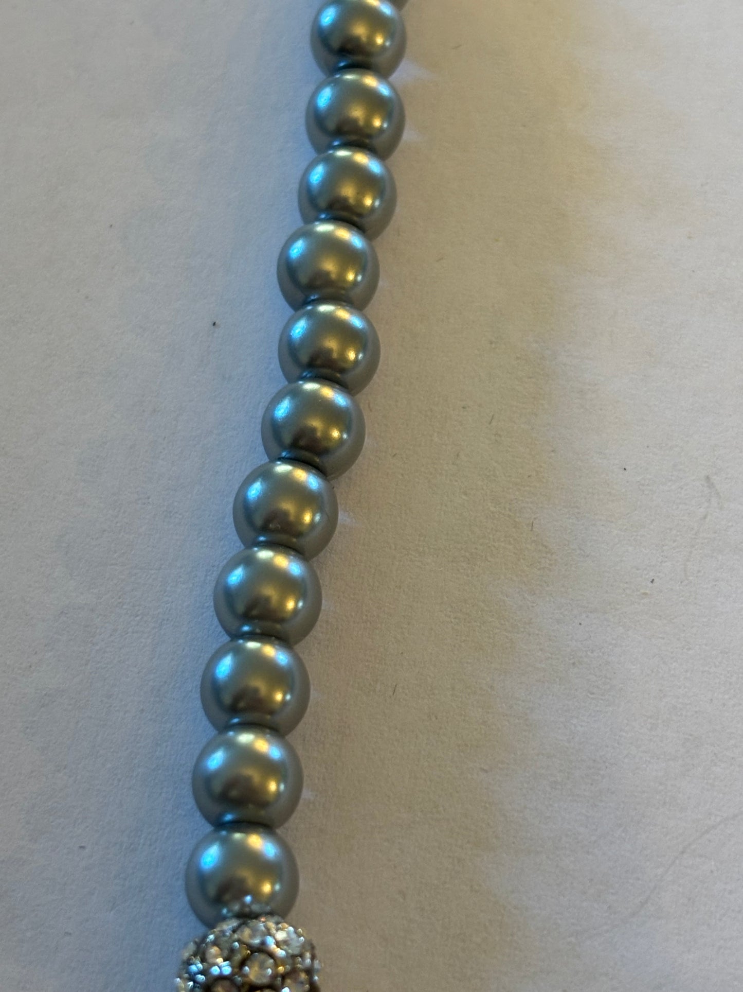 Tide Jewellery - Silver and Diamante bead necklace