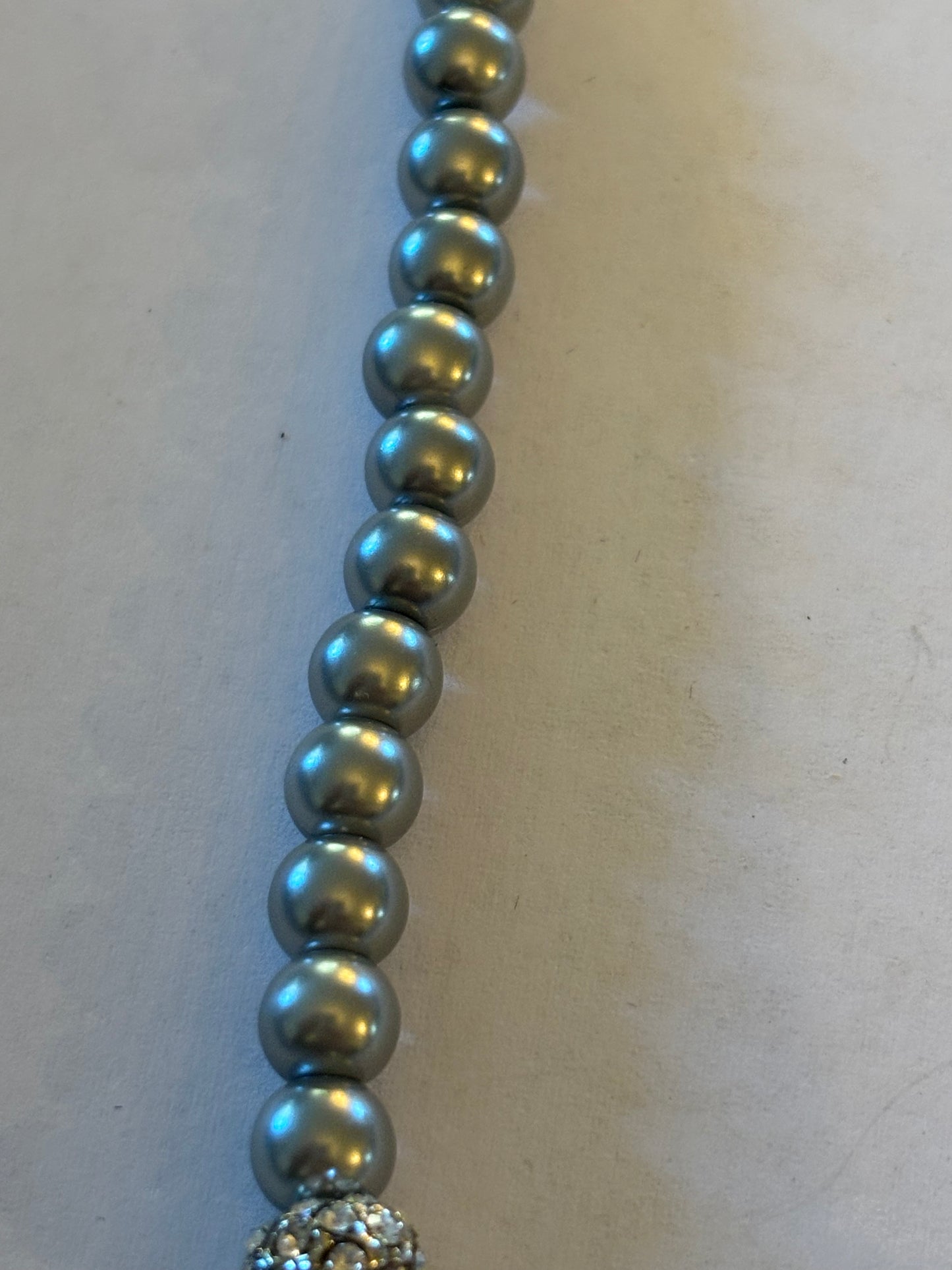 Tide Jewellery - Silver and Diamante bead necklace