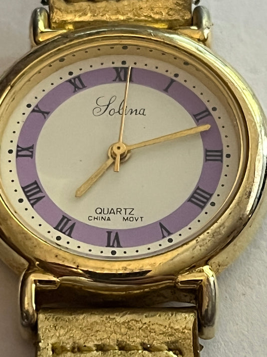 Jolina Purple and Gold Ladies Watch - Untested