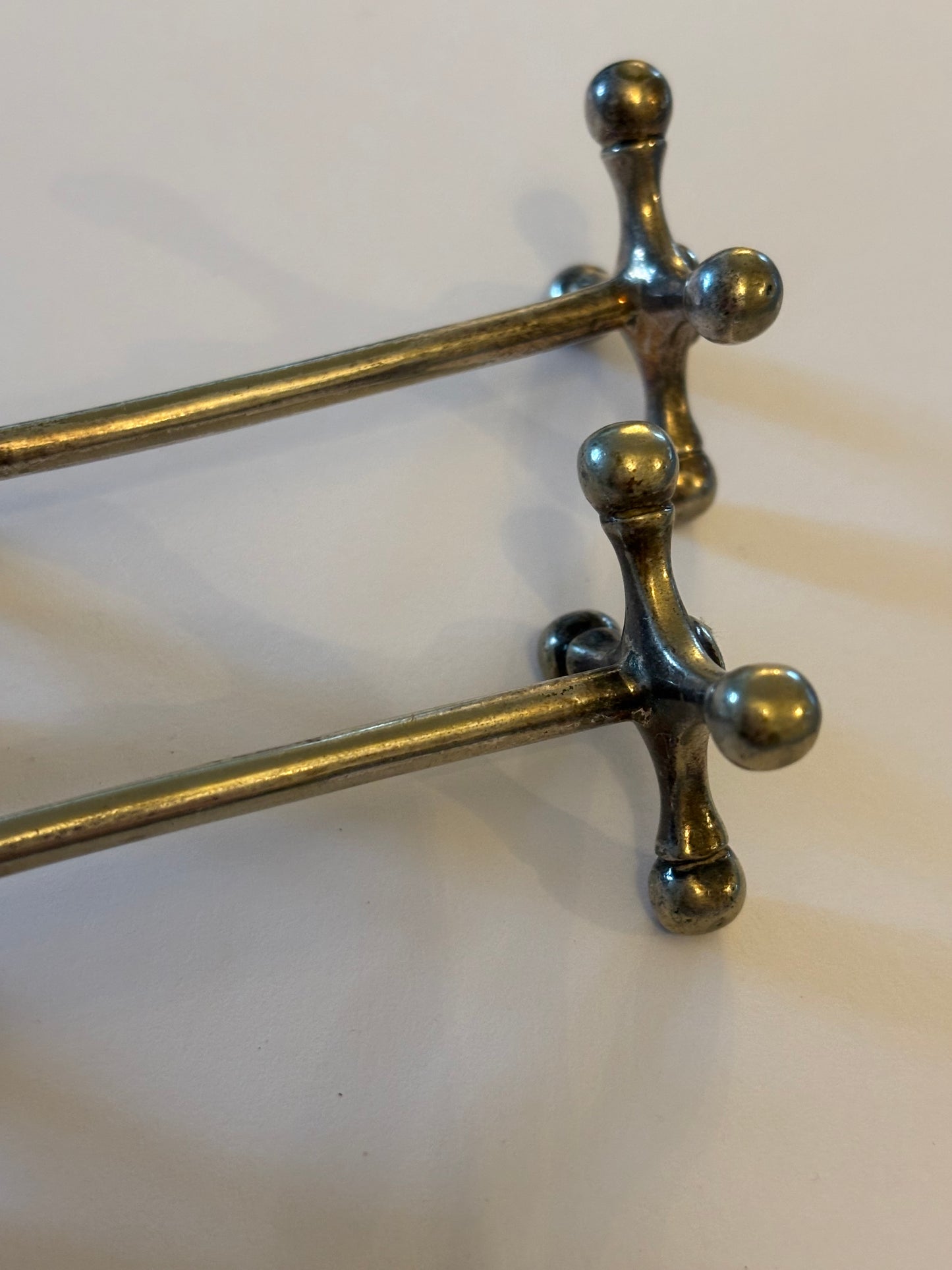 Pair of silver plated vintage knife rests