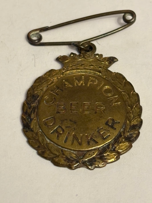 Champion Beer Drinker - Vintage Medallion