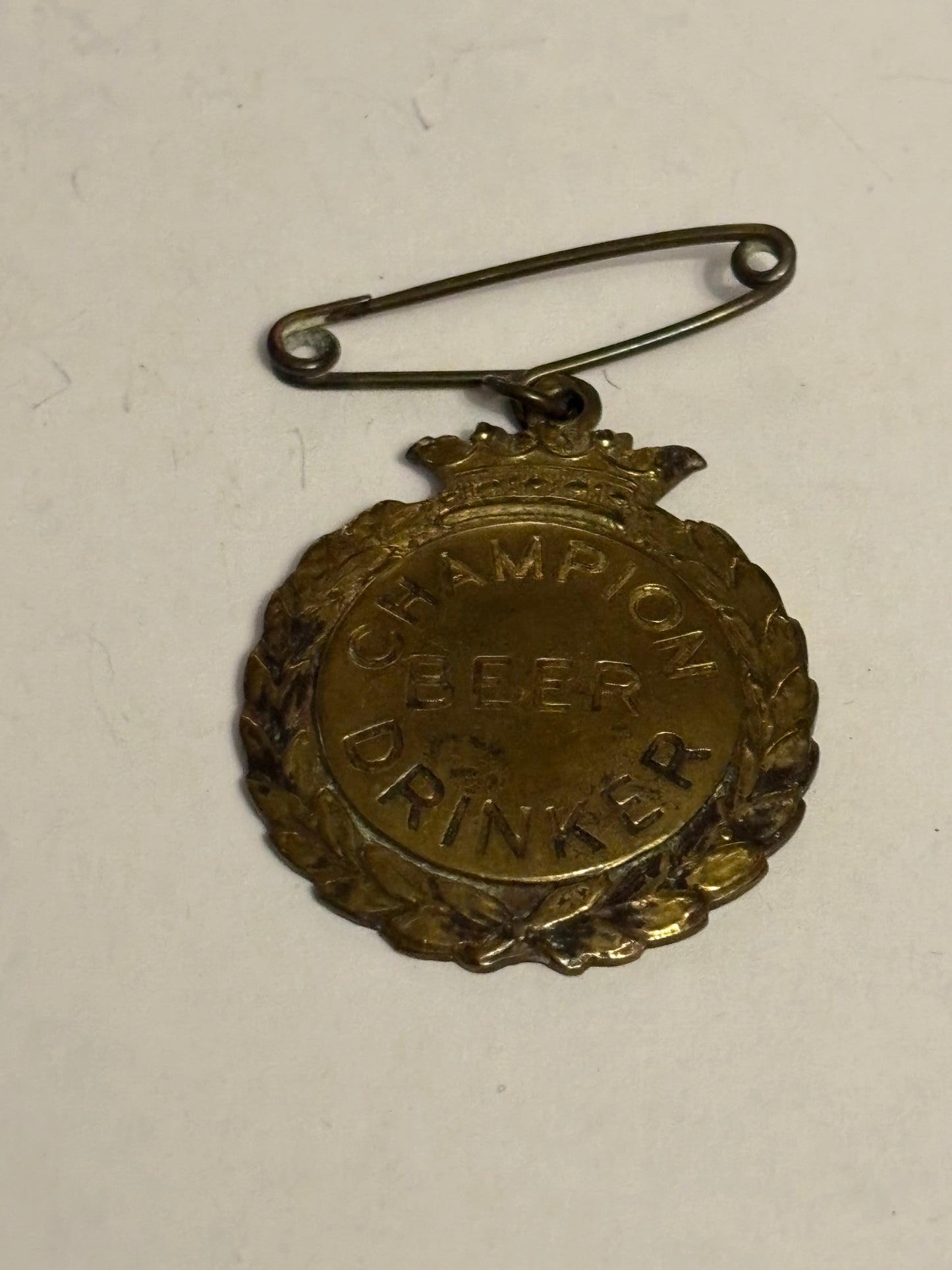 Champion Beer Drinker - Vintage Medallion