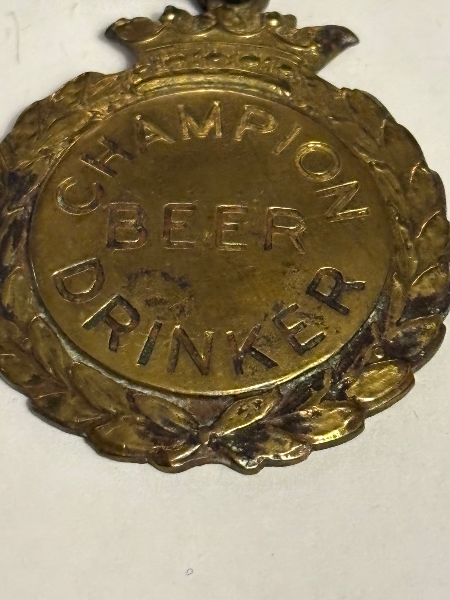 Champion Beer Drinker - Vintage Medallion