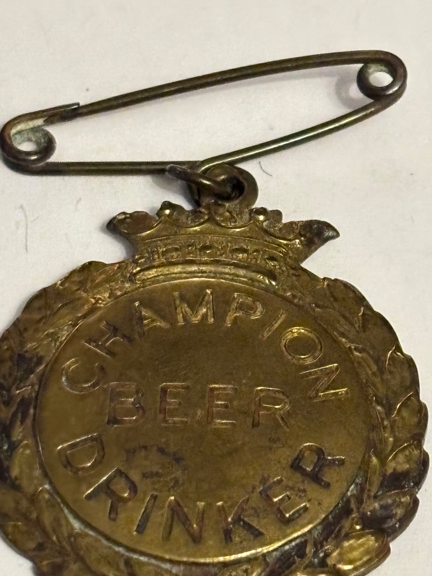 Champion Beer Drinker - Vintage Medallion